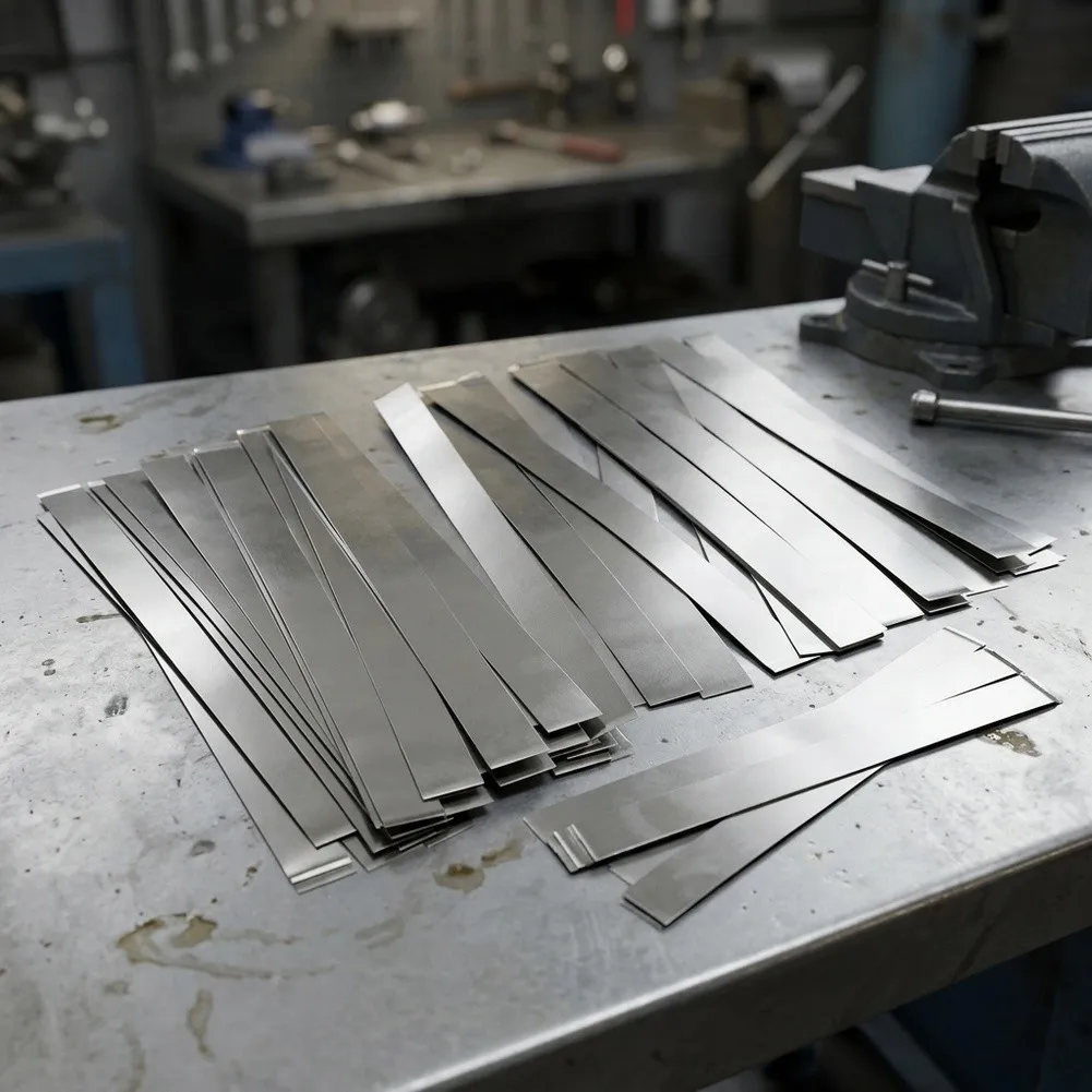 200 Count 0.15x10mm Nickel Plated Steel Strips for Spot Welders Used in Renewable Energy Storage Systems and Prototyping