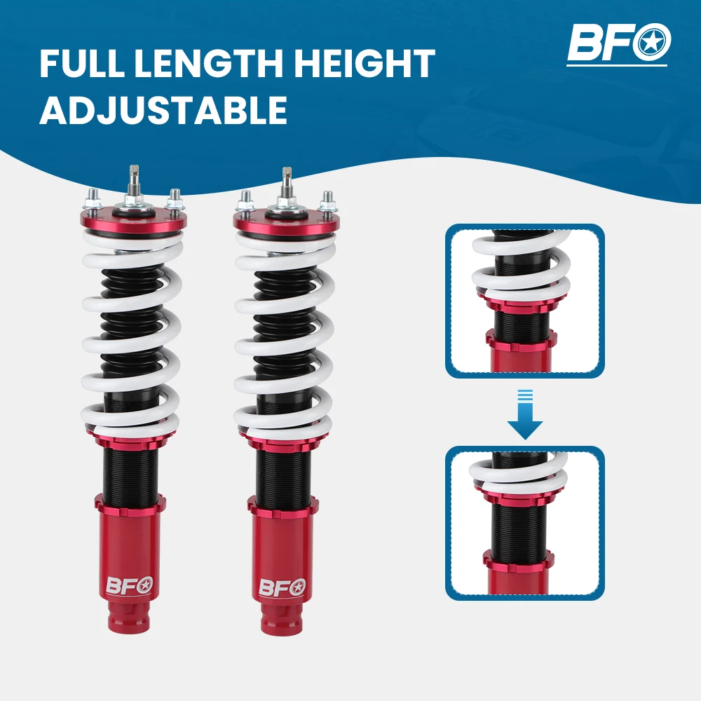 BFO Coilover Shocks Coil Spring Kits For Honda CR-V 1996-2001 Adj. Damper For Honda CR-V 1996-2001 RD1-RD3 FWD & AWD absorber