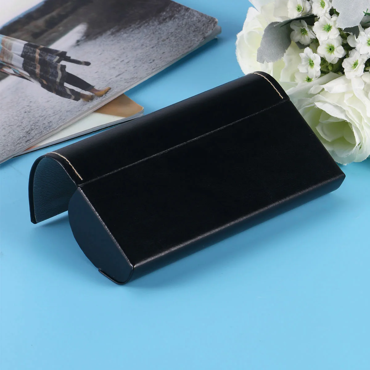 

Eyeglass Case Hard Shell Protective PU Glasses Holder Durable Firm Frame Small Medium Sunglasses Storage