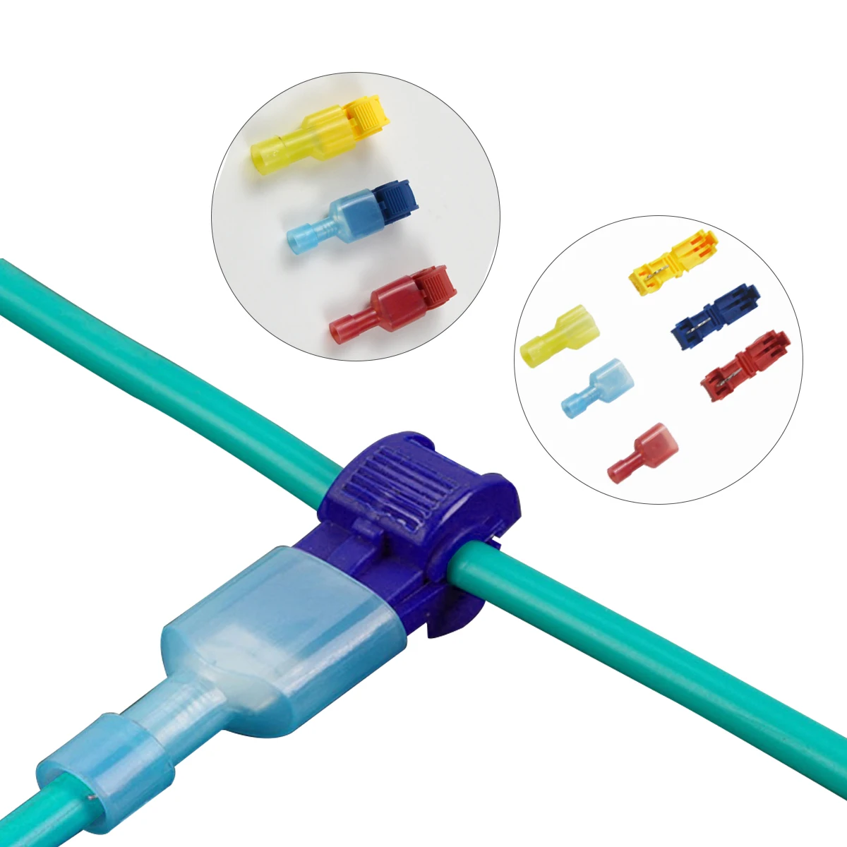 

22-18/12-10/18-14 AWG Т-образные кабельные разъемы, клеммы, обжимные электрические автомобильные аудиоуплотнения, скотч-замок, разъем для быстрого сращивания