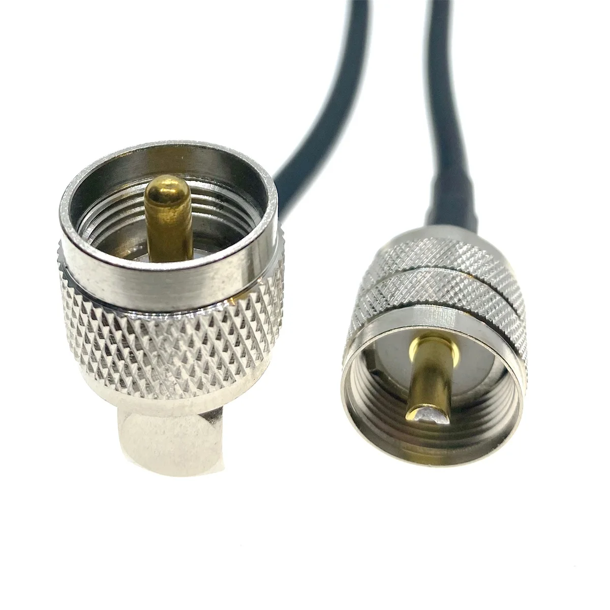 Adapter wtyczki męskiej UHF kątowy do wtyczki męskiej PL259 UHF RG58 Kabel koncentryczny RF 50 Ohm do przedłużania systemu kamer wideo Pigtail