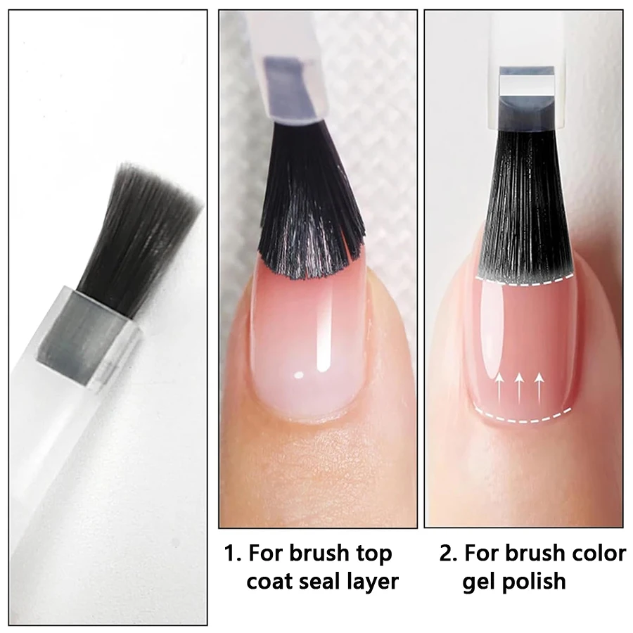 10/50 Stück multifunktionale, austauschbare Nagelkunst-Pinselköpfe mit abnehmbarem Holzgriff, Set mit Nagelkunst-Werkzeugen – Detail 5