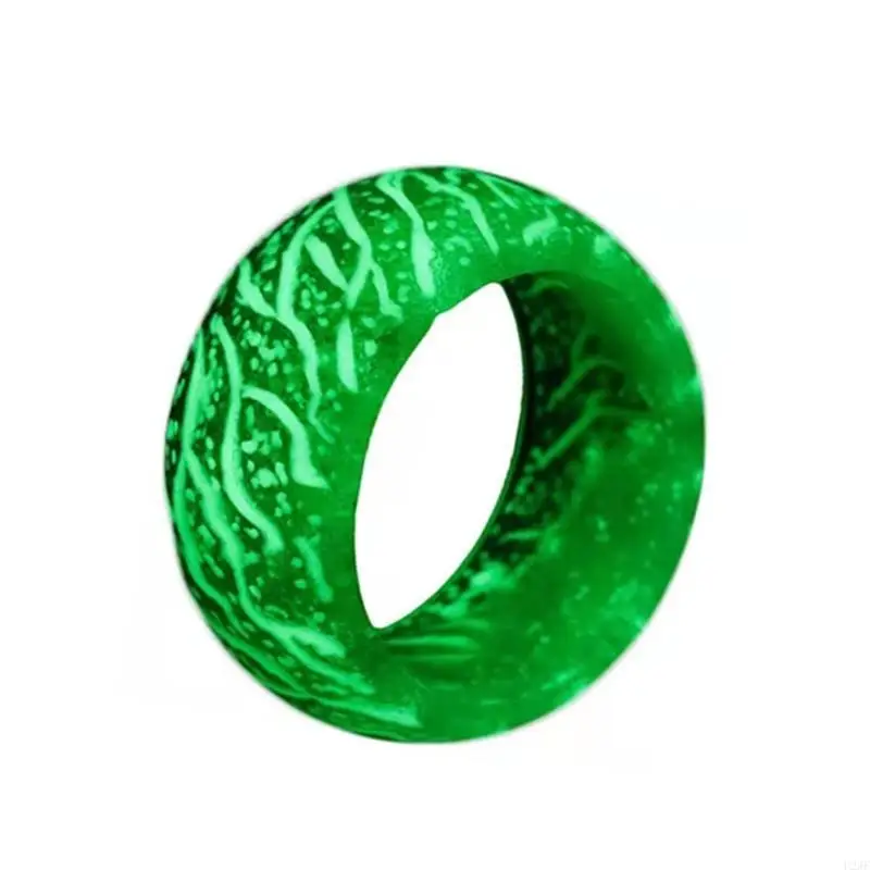   Fashion Colorful Luminous Resin Ring Fluorescent Glowing Rings Jewelry Women Men
