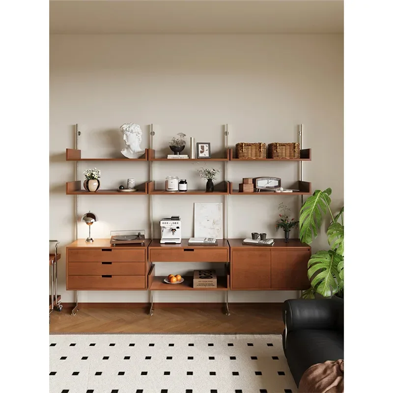 Wall shelf living room wall storage Nordic retro wall system