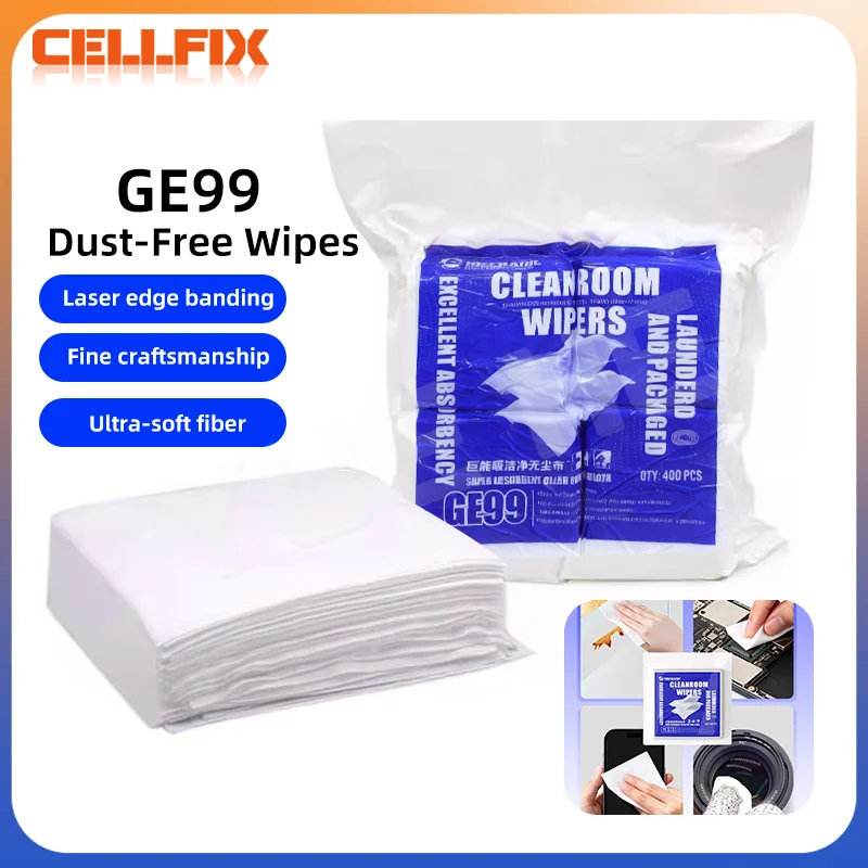 

MECHANIC GE99 400pcs super absorbable soft cleaning super soft fiber for motherboard dust/lens/LCD screen stain cleaning tool