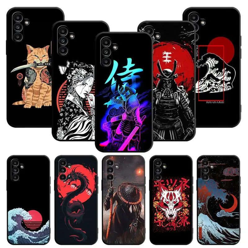 Case For Samsung Galaxy A52 A53 A12 A13 A54 A32 A51 A71 A23 A33 A21s A13 5G A22 A50 Soft Phone Case Samurai Oni Mask