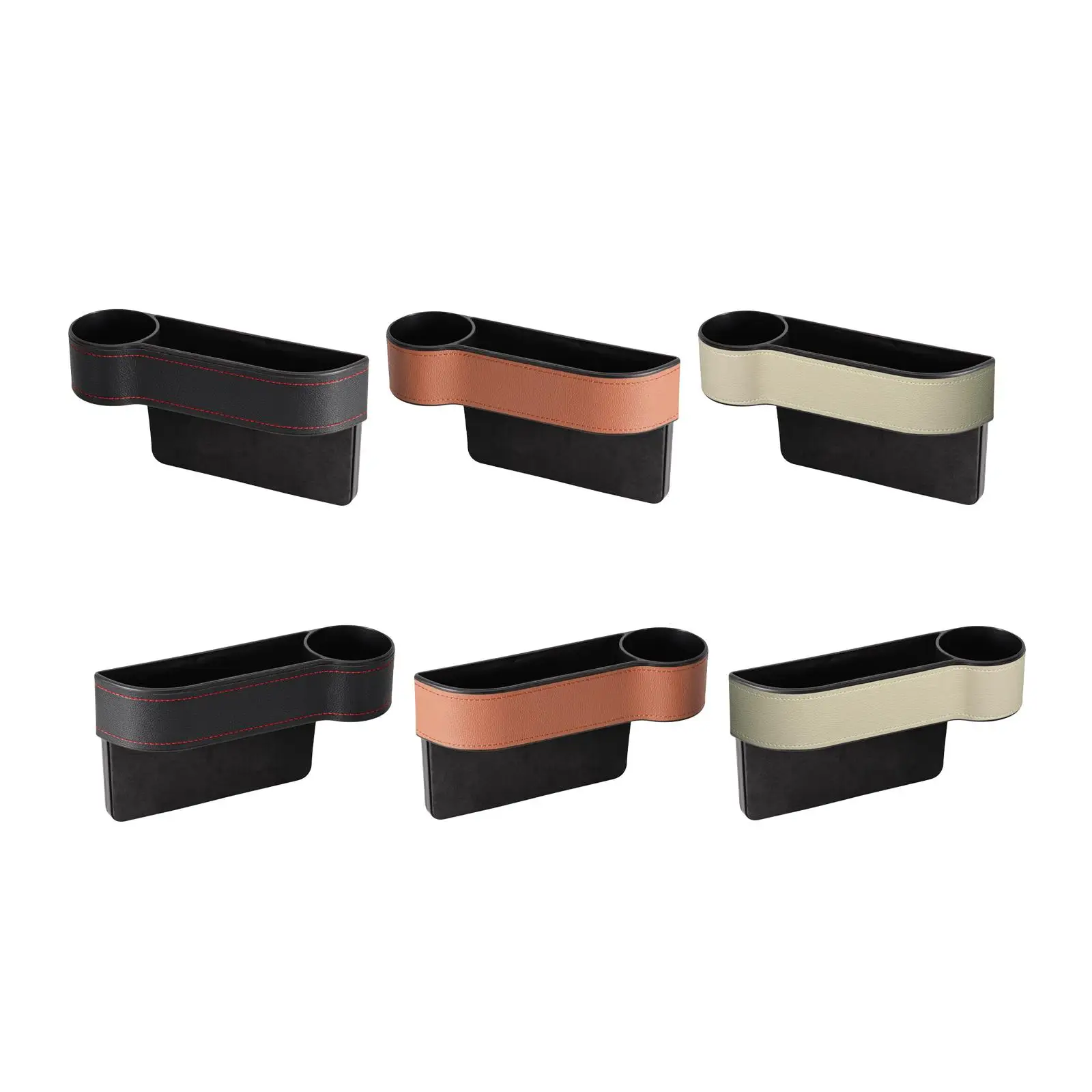 

Universal Fitment Seat Gap Organizer with Cup Holder Expanding Space Durable