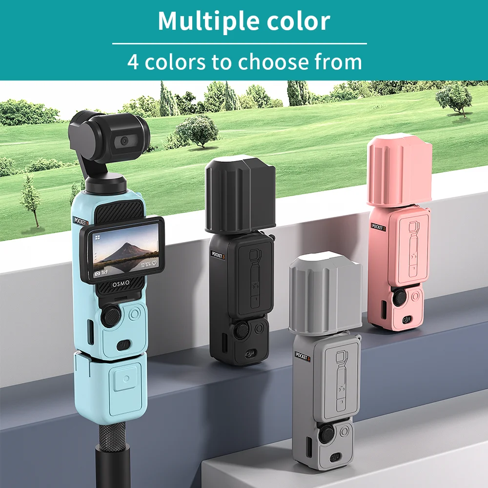 Silicone Cover for DJI Osmo Pocket 3 Soft Flexible Protective Lens Sleeve Anti-Scratch Shell Skin for Pocket 3 Accessories