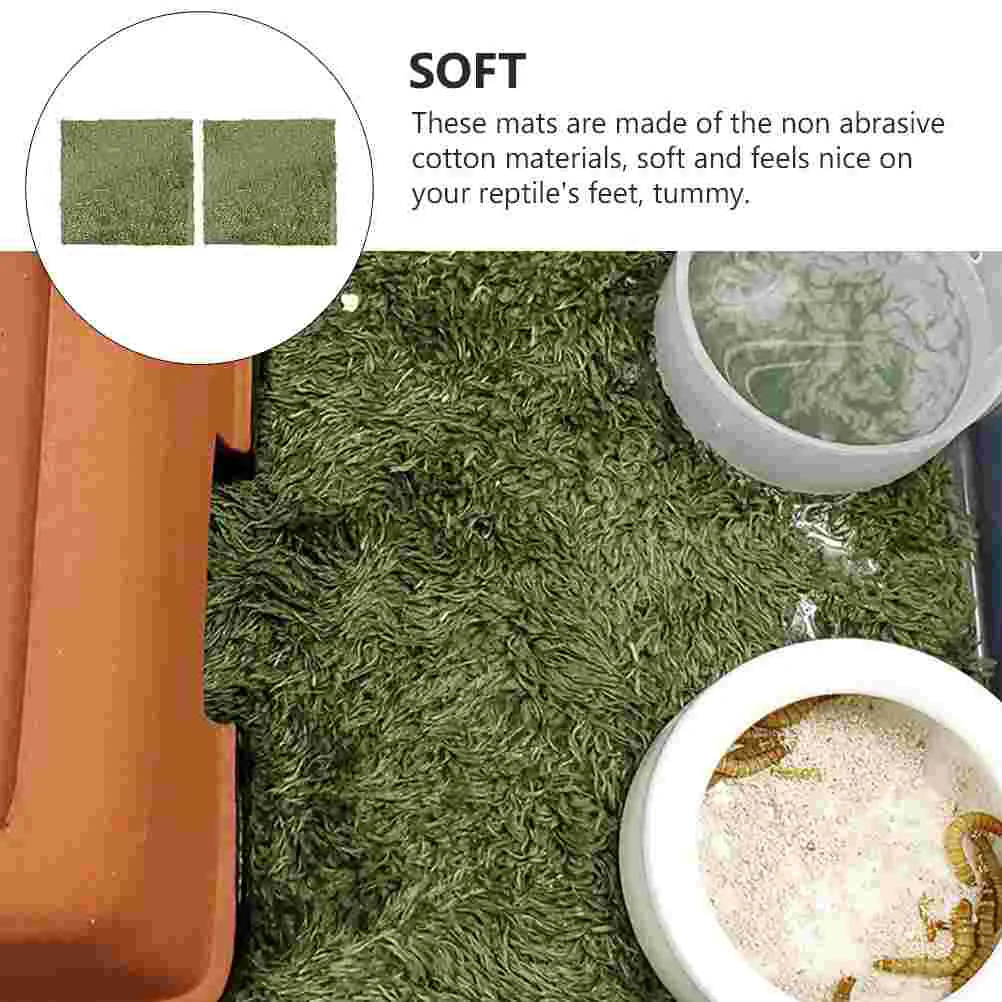 2 Pcs Climbing Pet Fake Lawn Simulated Moss Carpets Absorbent Mats Nature Artificial Grass Thick Cotton Area Rugs