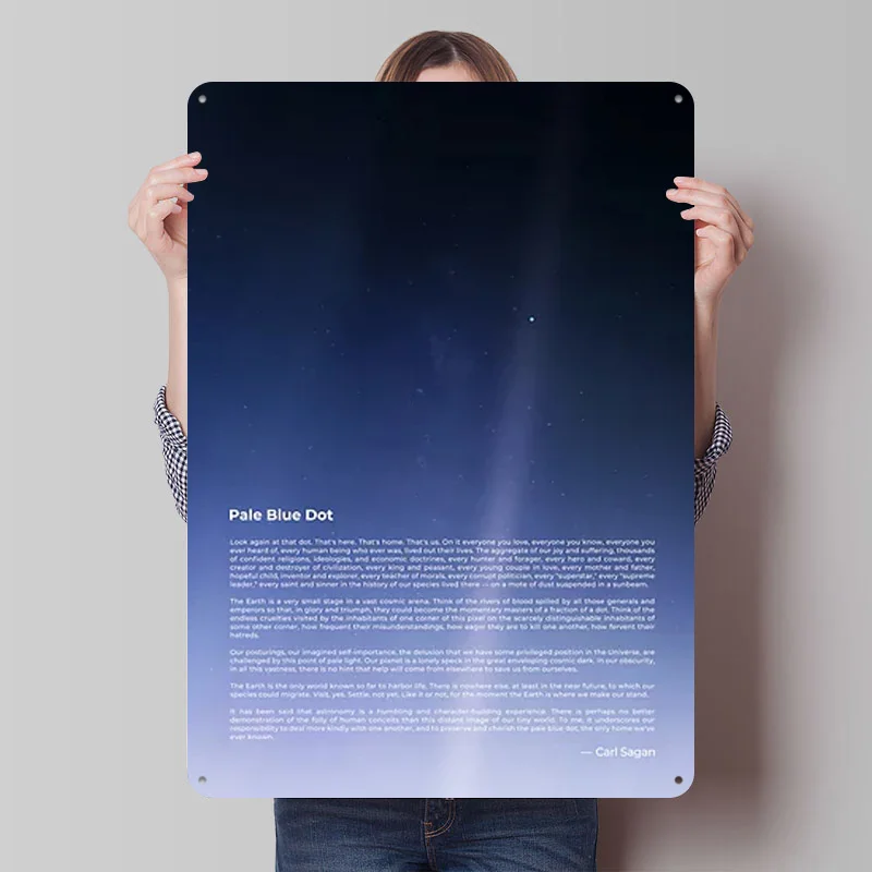 شاحب الأزرق نقطة معدنية المشارك تين علامات الديكور ديكورات غرفة نوم علامة معدنية مخصصة ل جدار الفن الديكور عناصر ديكور المنزل