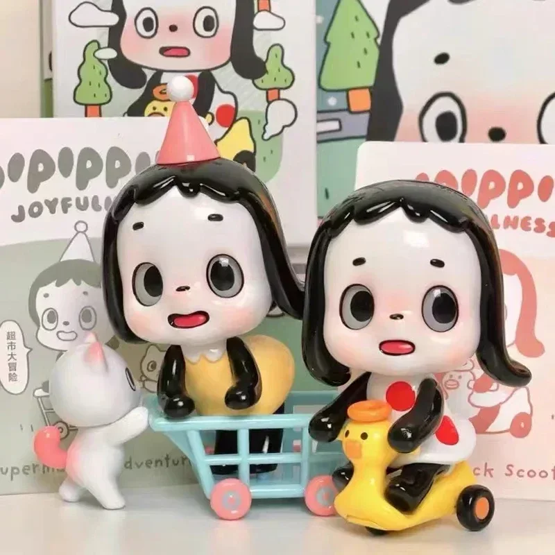 Oipippi Joyfulness Series Blind Box Mini Cartoon Anime Action Figure Kawaii Model Collection Toy Desktop Ornaments Girls Gift