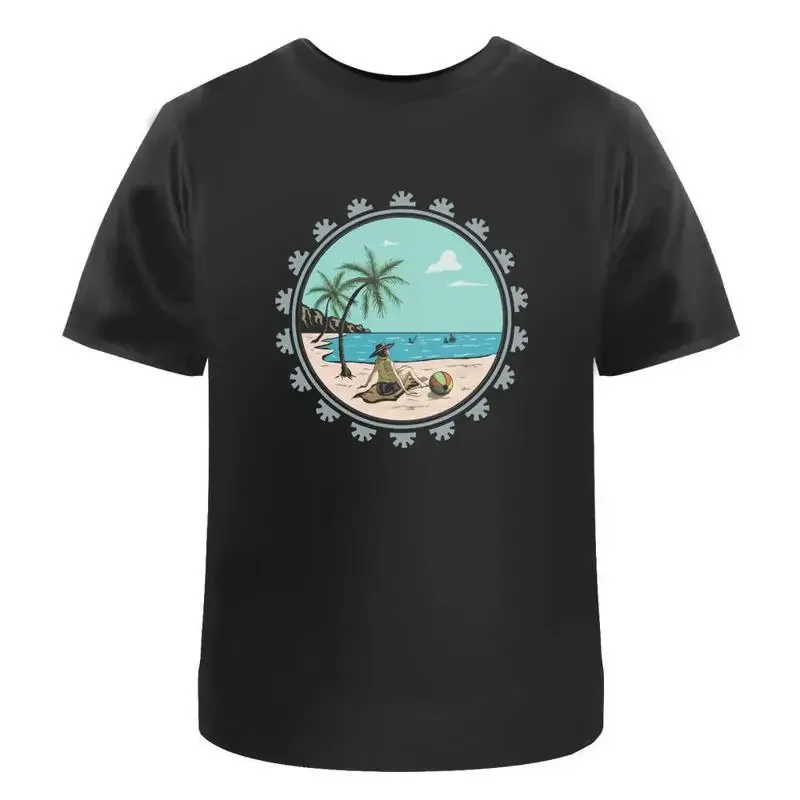 Serenity By The Sea' Baumwoll-T-Shirt Ta045542