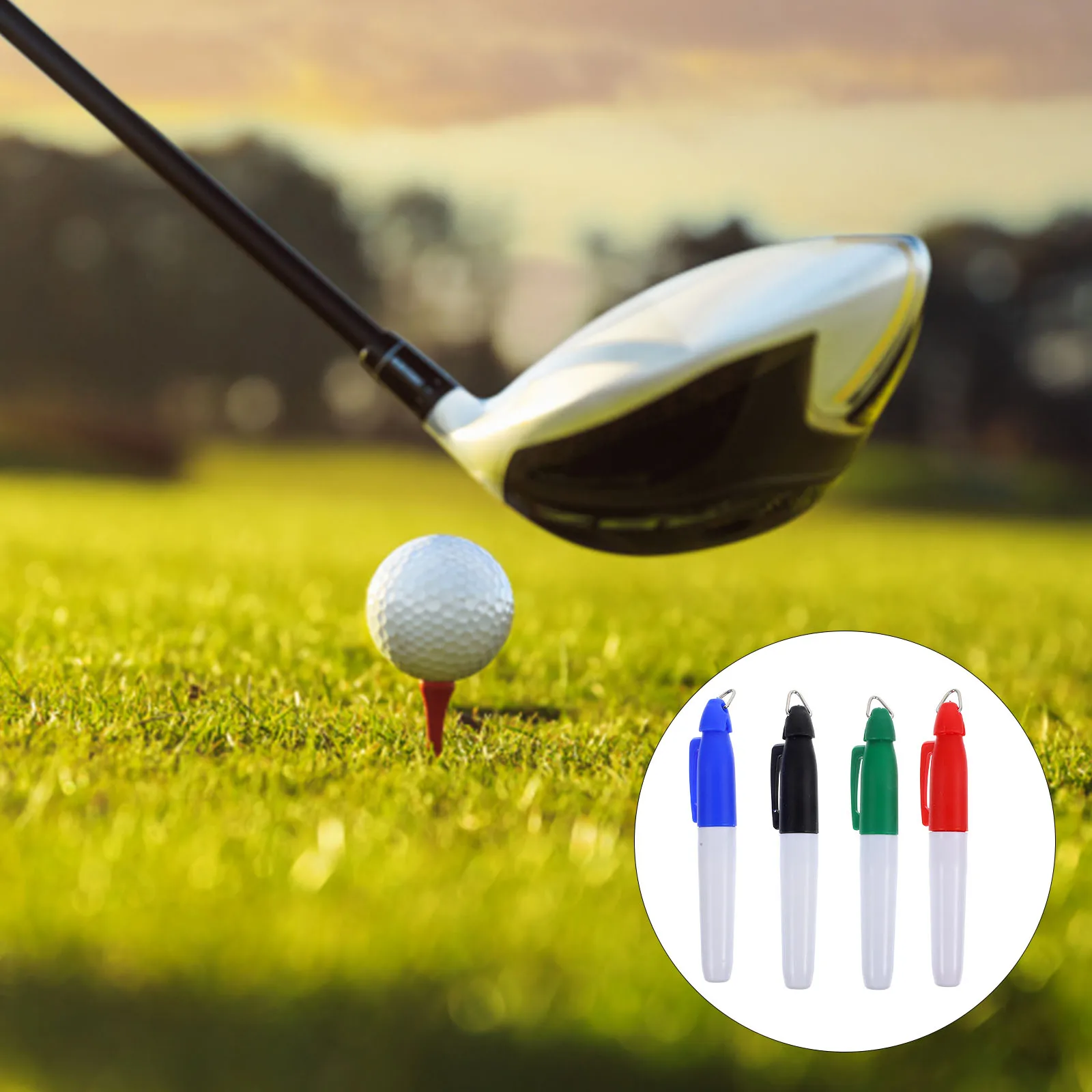 

4Pcs Golf Alignment Tool Ball Marker Plastic Reusable Ball Liner for Alignment Drawing Golf Outdoor Supply Golfing Balls Liner