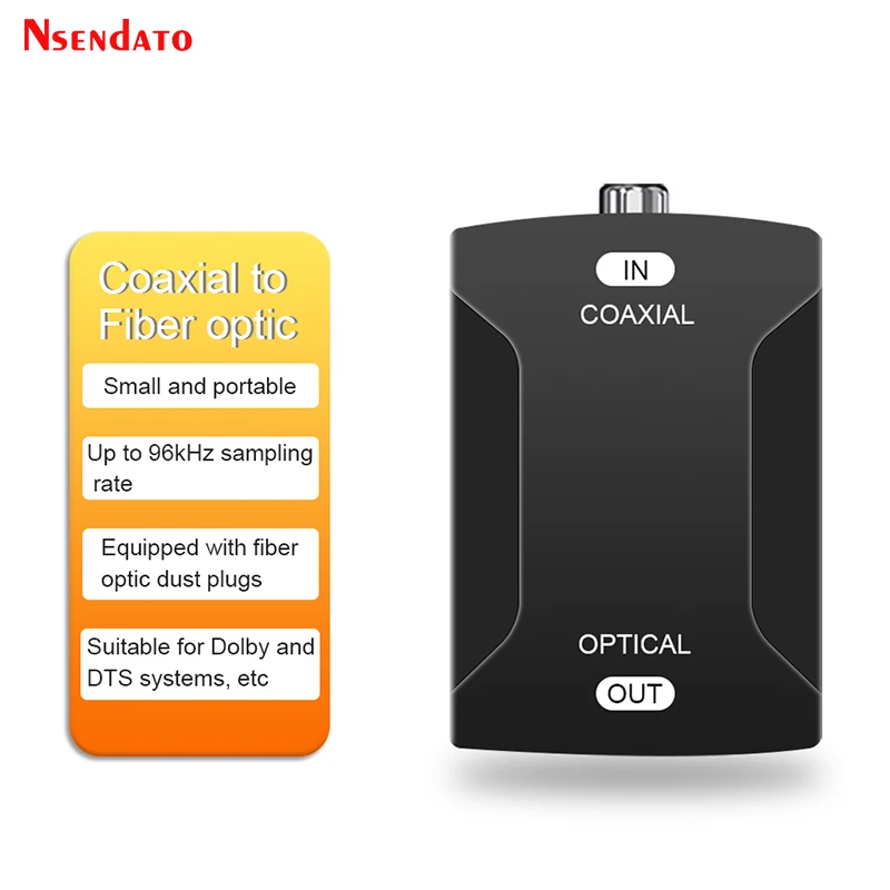 Digital Audio Decoder Digital Coax Coaxial RCA to Spdif Toslink Optical Fiber Audio Converter Adapter For Blu-Ray DVD TV Box