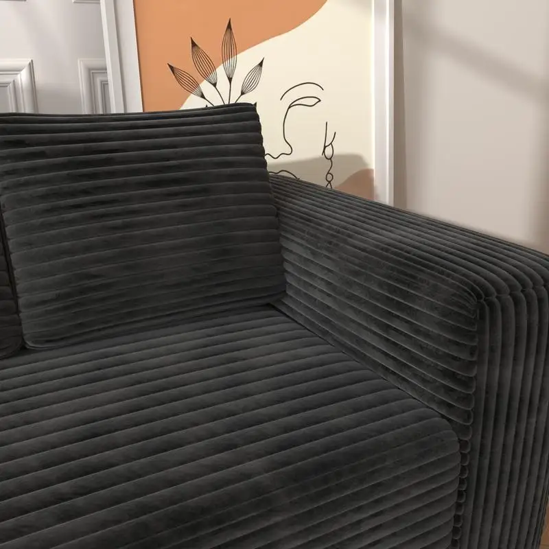 أريكة مقسمة على شكل حرف L، أريكة وحدات حديثة مع مقعد عميق، أثاث منجد لغرفة المعيشة وغرفة النوم، بدون تجميع #6