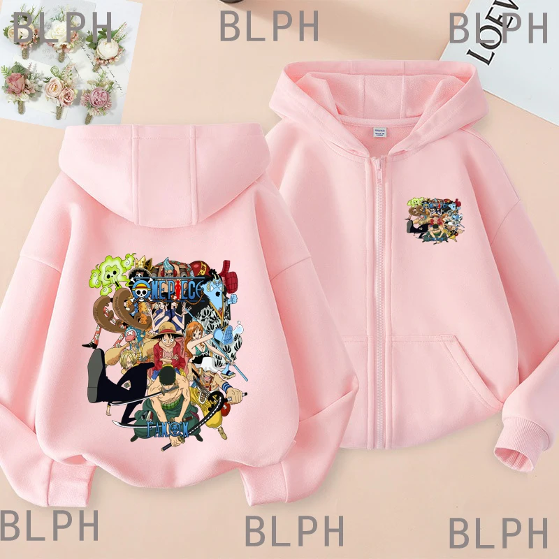 Sports Leisure One Piece Parent-child Clothing Luffy Partner Harajuku Wind Printing Adult Children's Sweater Of The Same Style