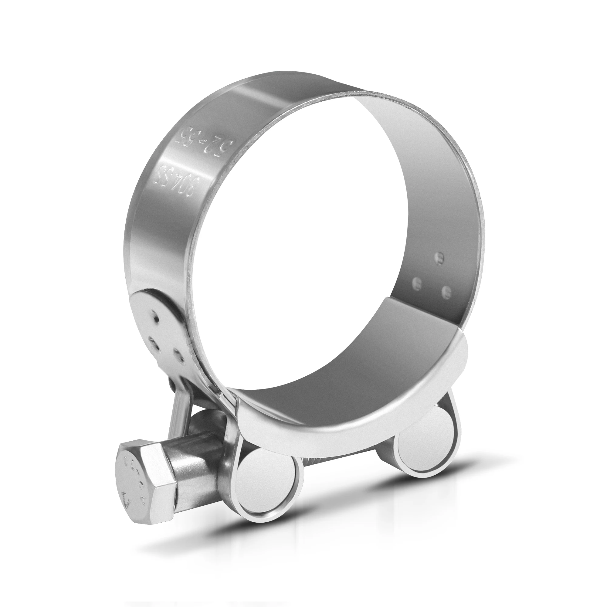 배기 클램프 좁은 밴드 버트 조인트 배기 파이프 머플러 밴드 클램프 슬리브 커플러, 스테인레스 스틸