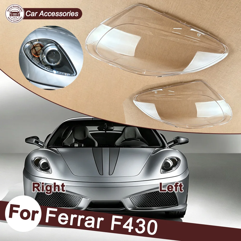 Frontglas-Linsenlampenschirm für Ferrari F430 Autozubehör Scheinwerferabdeckung Lampenschirm Linsen-Scheinwerfergehäuse Plexiglas