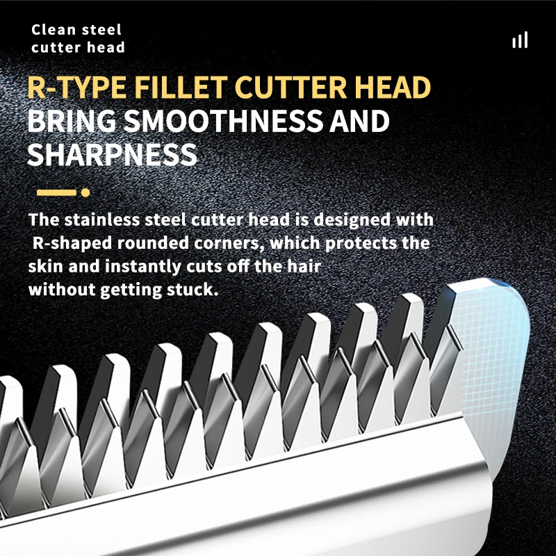 Kemei Professional Hair Clippers Barber Electric Cordless Hair Trimmer Rechargeable Hair Cutting Machine for Men Full Metal Body