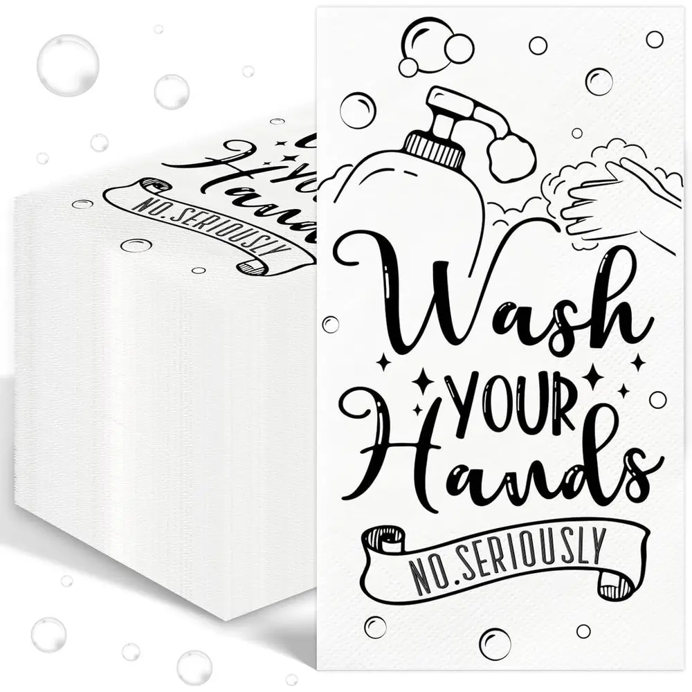

100 Pack 3-Ply Disposable Hand Towels for Bathroom Use, Ideal for Weddings, Birthdays, and Special Events