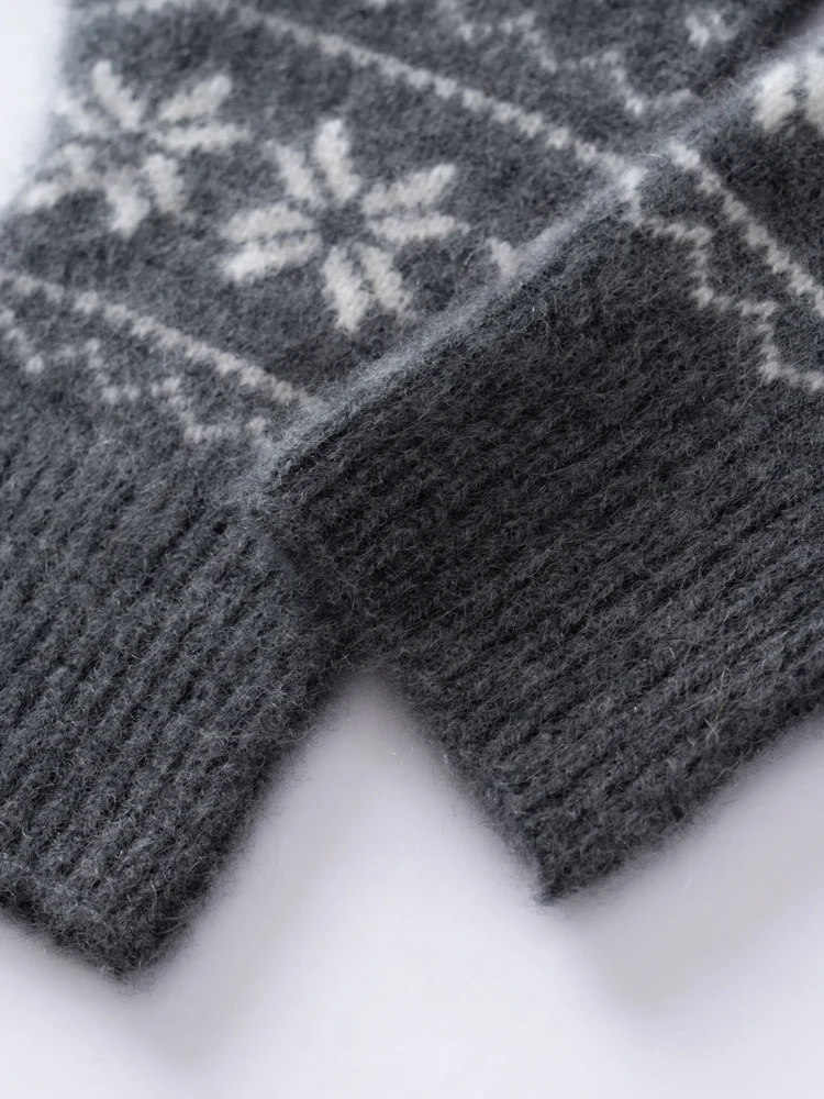 ZYCZCXX A-grade 100% Cashmere Knitted Soft Warm Touch Screen Gloves in Autumn and Winter Stretch Gloves for Men And Women.