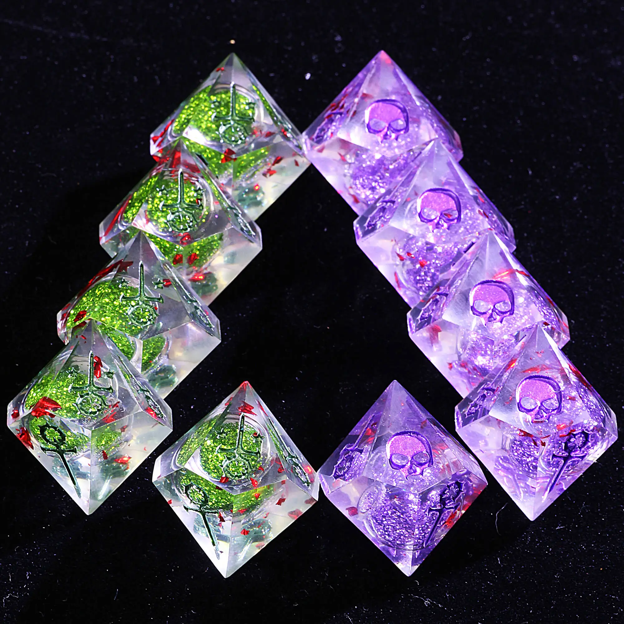 

15 Polyhedral Resin Sabbat VtM Sets of Dice WoDCrucible Tide