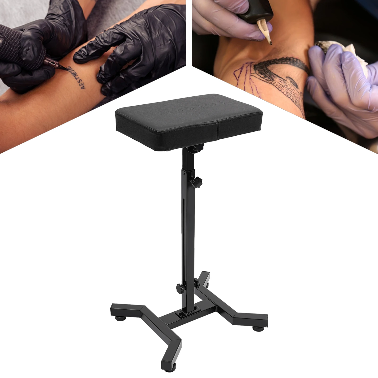 Professional Tattoo Armrest Stand 27.56-38.98inch Height Adjustable, 340° Rotating Arm Rest Tattoo Stand for Salon Studio Home