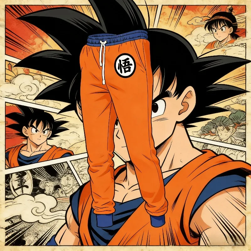 Herren- und Kinder-Sweatpants: Atmungsaktive, lockere Sport- und Freizeithosen im Dragon Ball Z Goku Design – Perfekt für Strand, Fitness und als Geschenk
