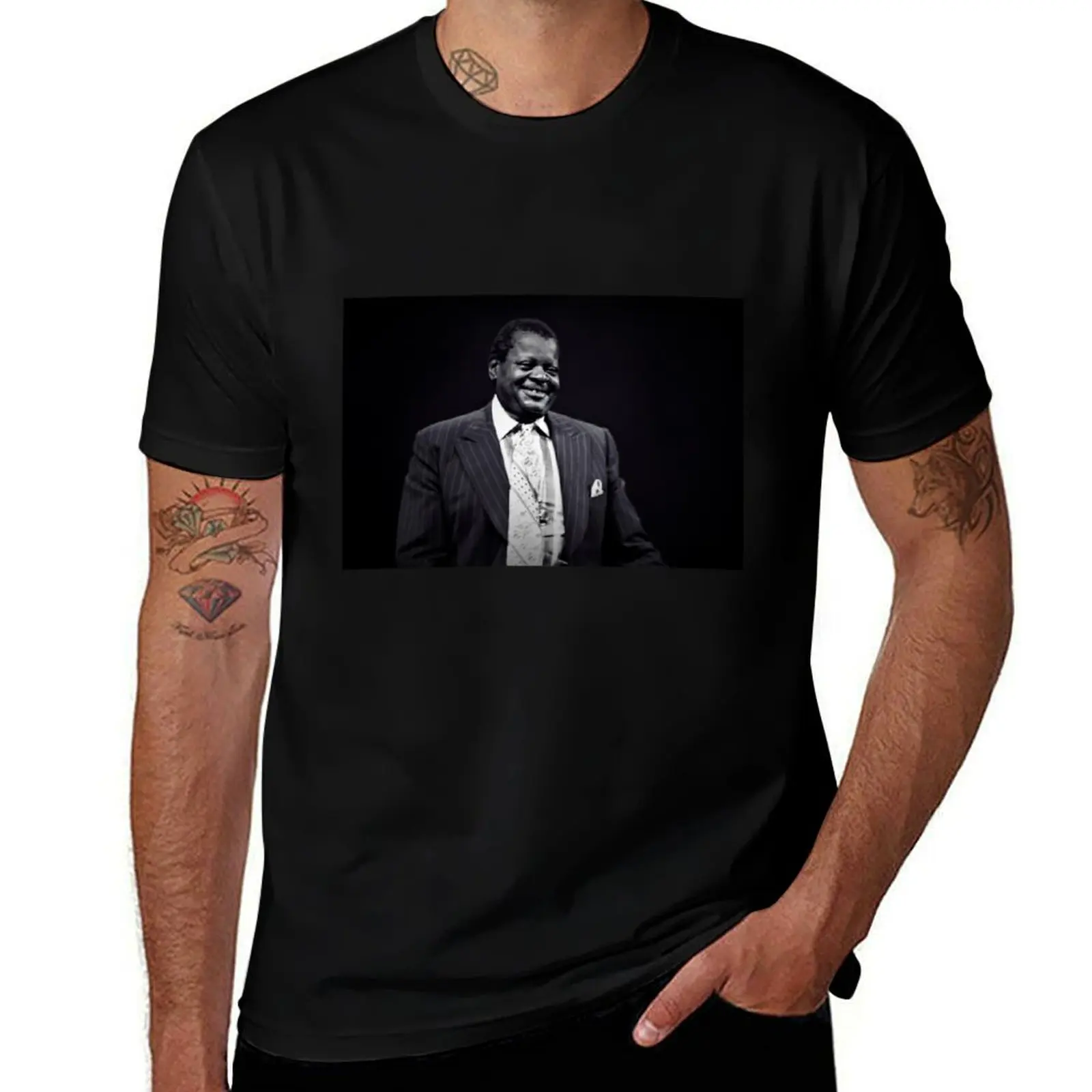 Oscar Peterson Portrait T-Shirt graphic t shirts customs mens graphic t-shirts