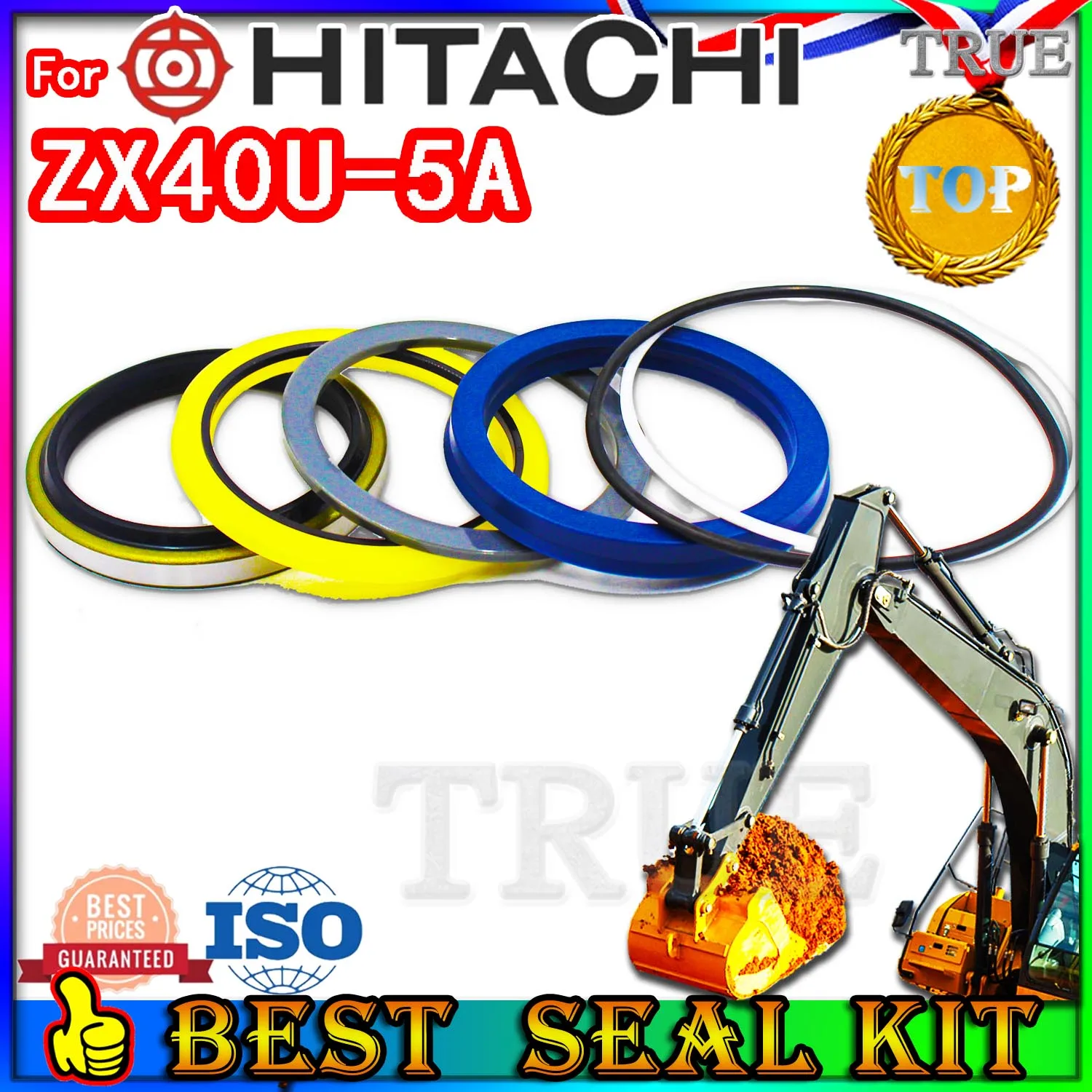 

For Hitachi ZX40U-5A Oil Seal Repair Kit Boom Arm Bucket Excavator Hydraulic Cylinder Hit ZX40U 5A Adjust Swing Gear Gasket NBR