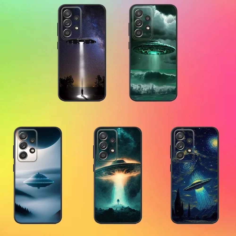 

Alien Spaceship U-UFO Phone Case For Samsung S25,S24,S21,S22,S23,S30,Ultra,S20,Plus,Fe,Lite,Note,10,9,5G Black Cover