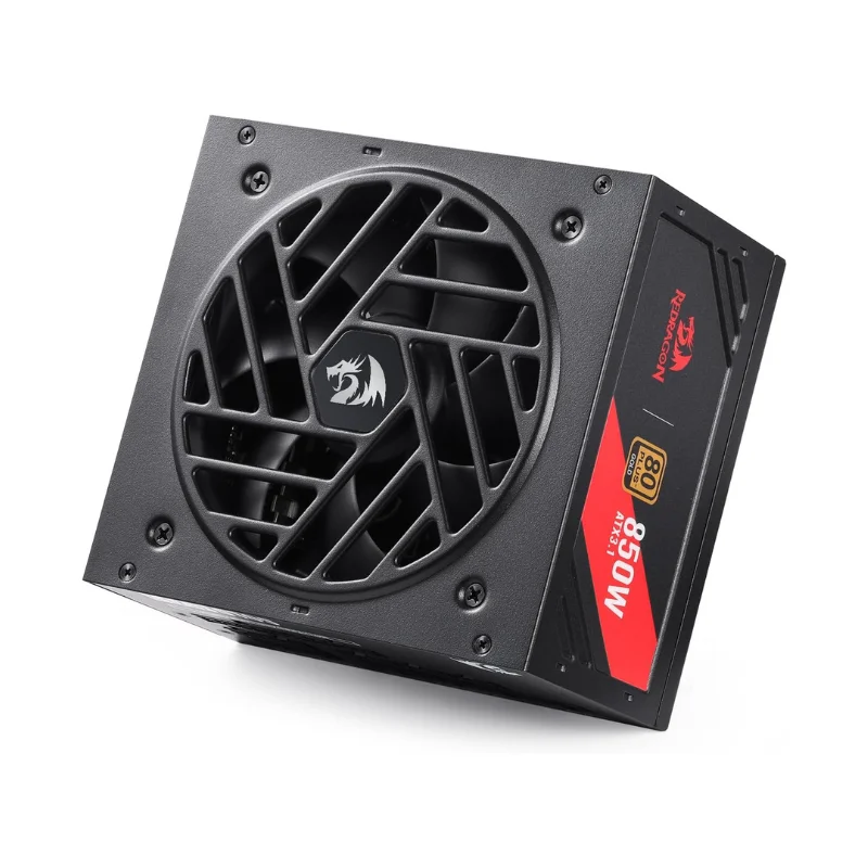 Redragon RGPS-850W PRO 80+ Gold 850 Watt Upgraded ATX 3.1 & PCIe 5.1 Fully Modular Compact 150mm Size Power Supply，Black