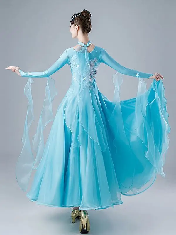 National Standard Dance Performance Costume Social Dance Waltz Dress High-end Modern Dance Ballroom Dance Competition Clothes