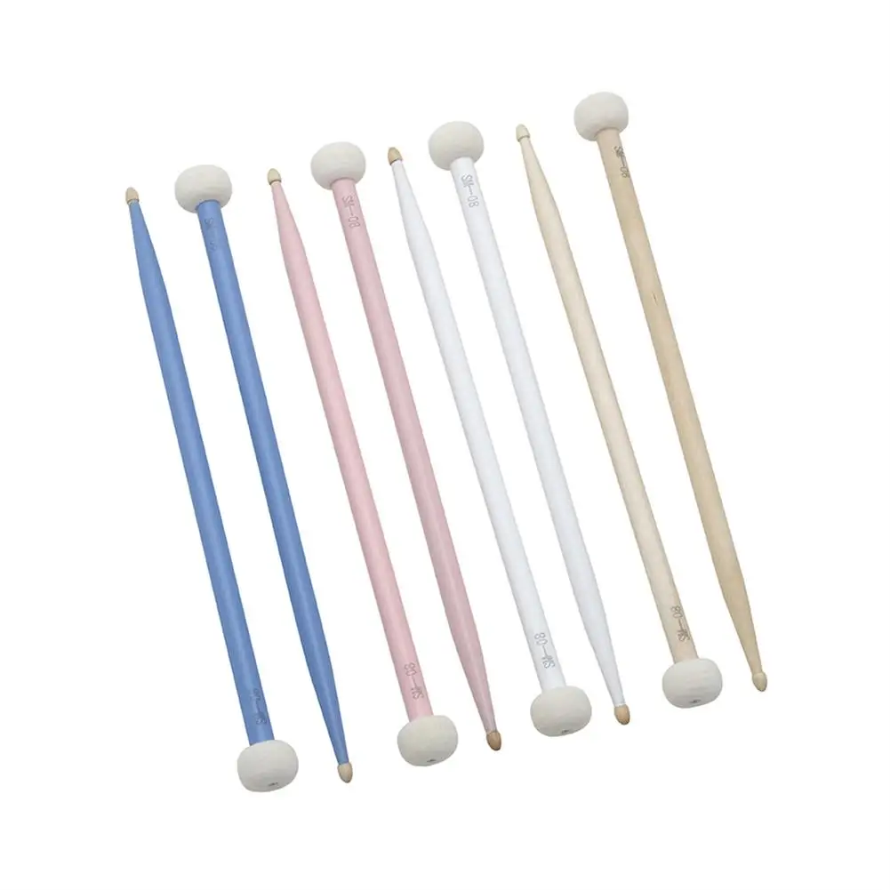 1 Pair Colorful Timpani Drumsticks Felt Head Drum Sticks Percussion Instrument Practice Playing Double-head Drum Hammer