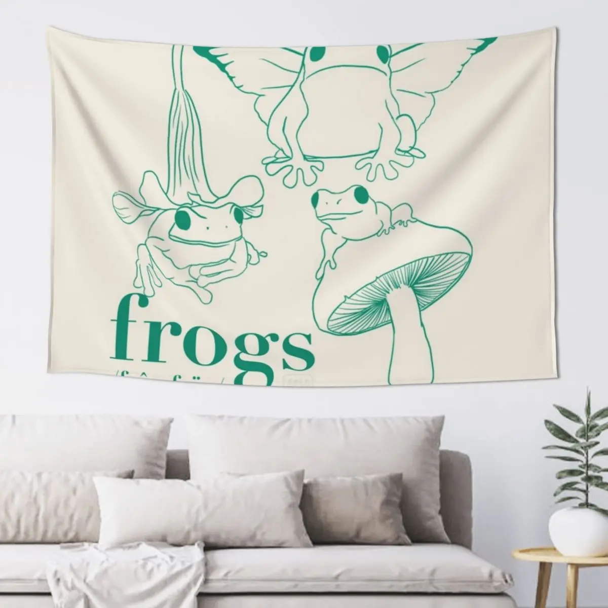 

Frogs Tapestry Nordic Home Decor Decoration For Rooms Tapestry