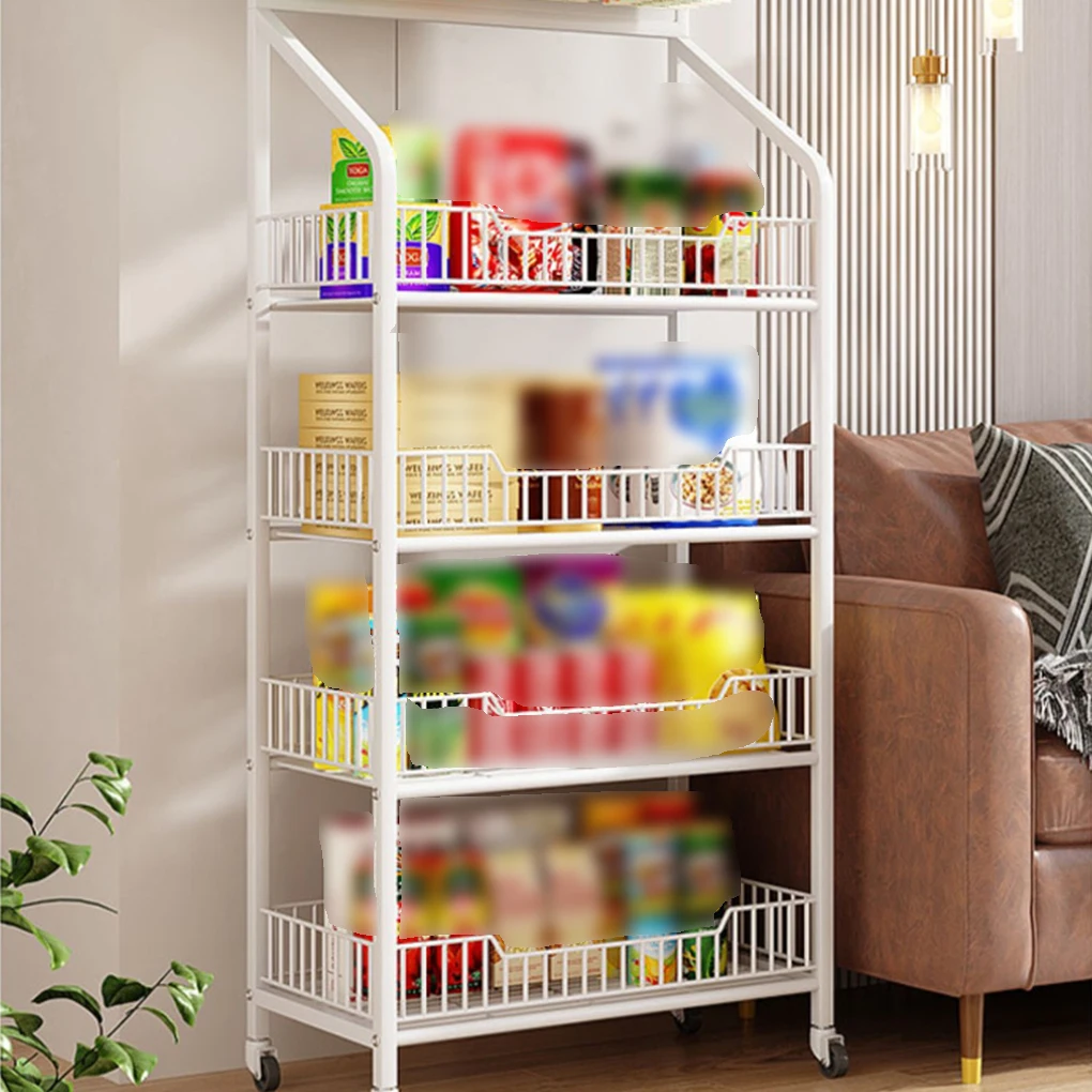 

4/5 Layers Carbon Steel Flexible Supermarket Shelves Shelve With Universal Wheels For Easy Movement For Home Storage Racks