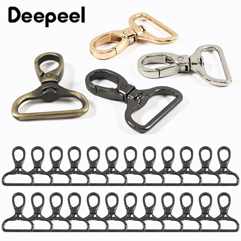 5/10Pcs 15/20/26/32mm Metal Bag Buckles Swivel Lobster Clasp Trigger Snap Hook Backpack Strap Carabiner Clips DIY Accessories