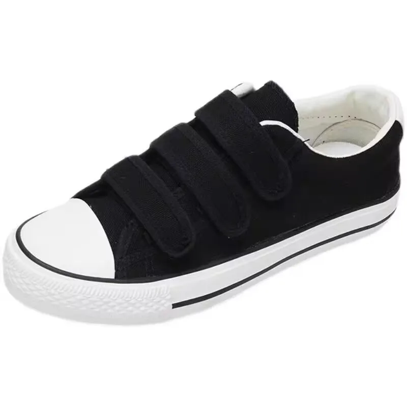 19 New Spring breathable boys Hook & Loop low to help canvas mens casual shoes British shoes eur35-44