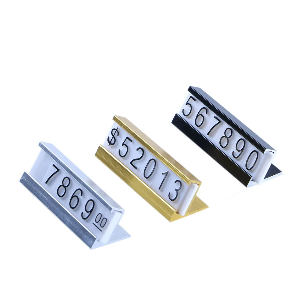 Jewelry Price Display Label Tag Adjustable Combined Number Retail Counter Cube Assembly Numberal Sign