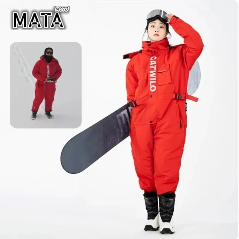 Winter Electric Motorcycle Riding Jacket Kart Racing Suit Moto Warm and Velvet Thickened Split Legs Riding Suit Fishing Clothe