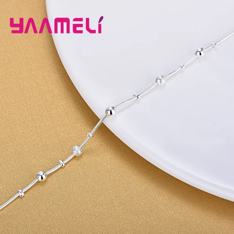 Adjustable 925 Sterling Silver Foot Chains for Women