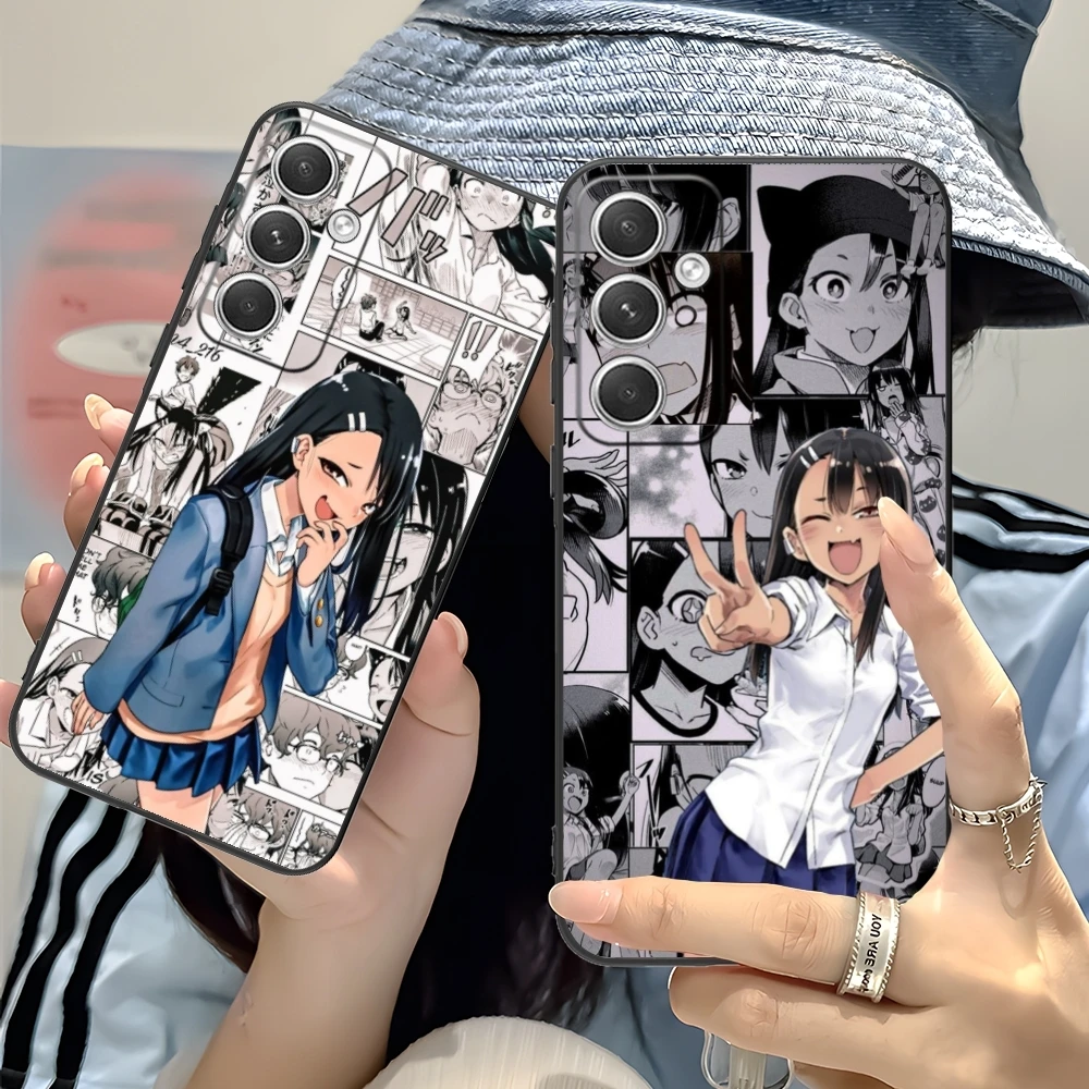 Hayase Nagatoro Anime Mobile Cell Phone Case for Samsung Galaxy S24 S23 S22 S21 S20 S10 S9 Plus FE Ultra Lite Black Cover Shell