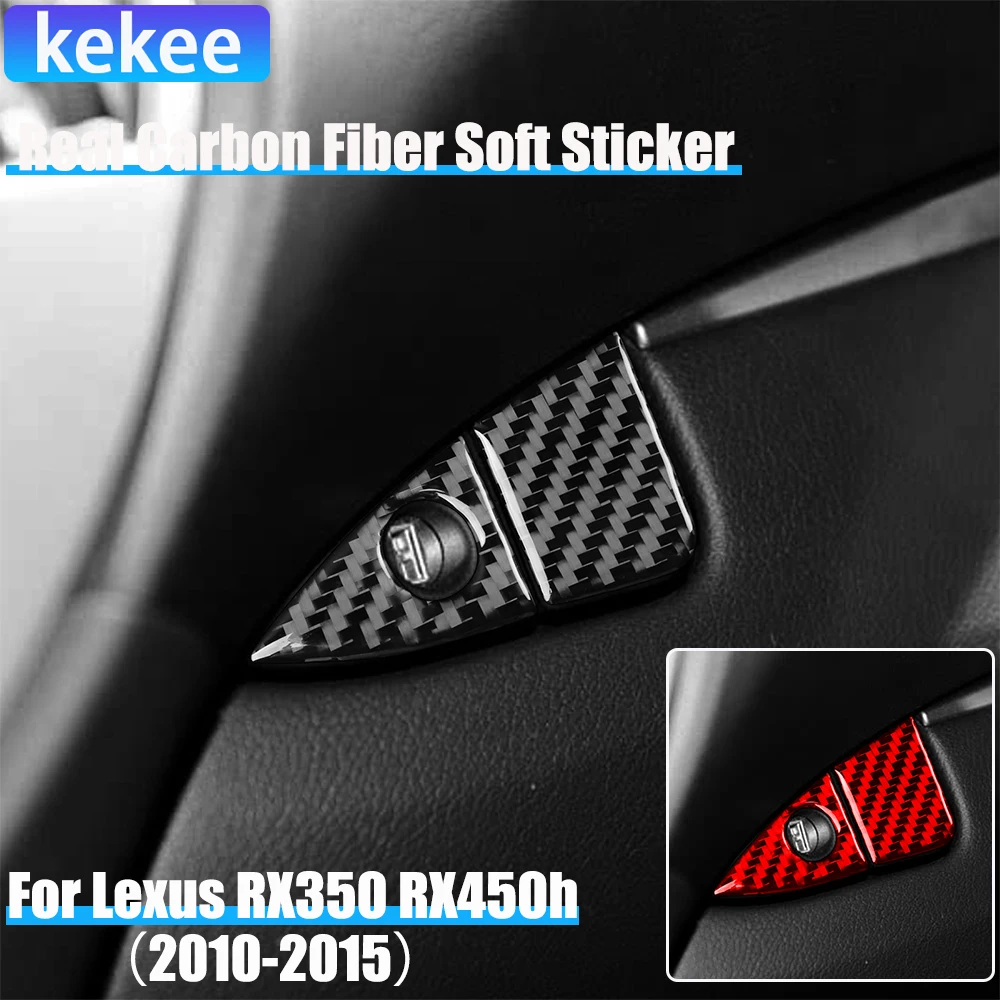 

Real Carbon Fiber Car Accessories Co-pilot Glove Storage Cover Soft Sticker For Lexus RX350 RX450h 2010 2011 2012 2013 2014 2015