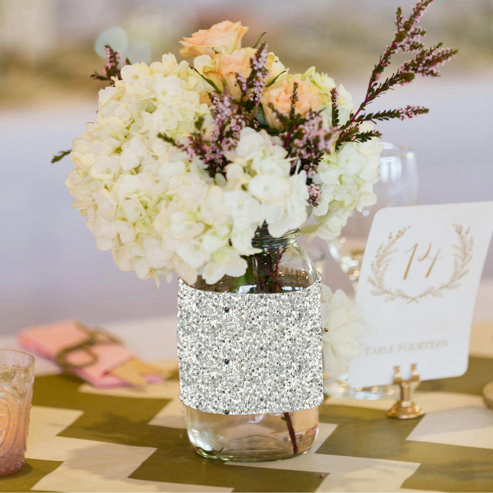 

3 Rolls Rhinestone Wraps Crystal Sparkling Tape Diy Diamond Mesh Wedding Gift Rhinestone Wrap Trim Sparkle Mesh Cuttable