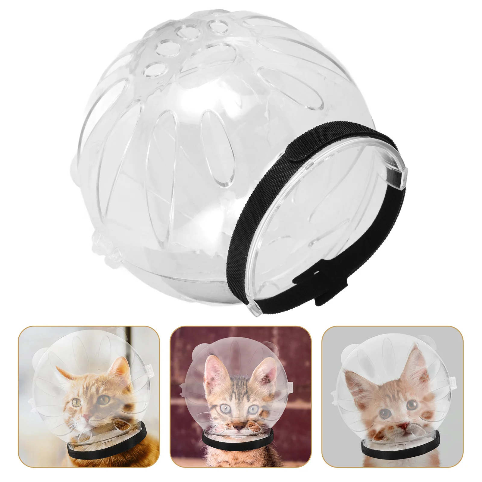 

Cat Transparent Pet for Cats Kitten Hood Clear Surgery Recovery Soft Odorless ABS Material Durable Grooming for Cats