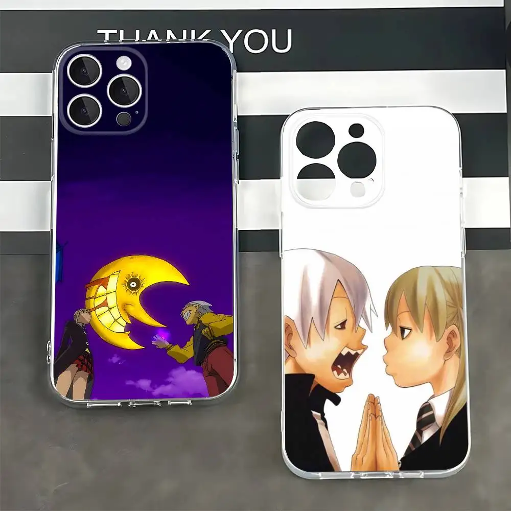 S-Soul E-Eater Maka Transparent Soft Case, Compatible with iPhone 7,8,11,12,13,14,15,16,17,Pro,Max,Plus,X,XS,XR,SE4,Mini