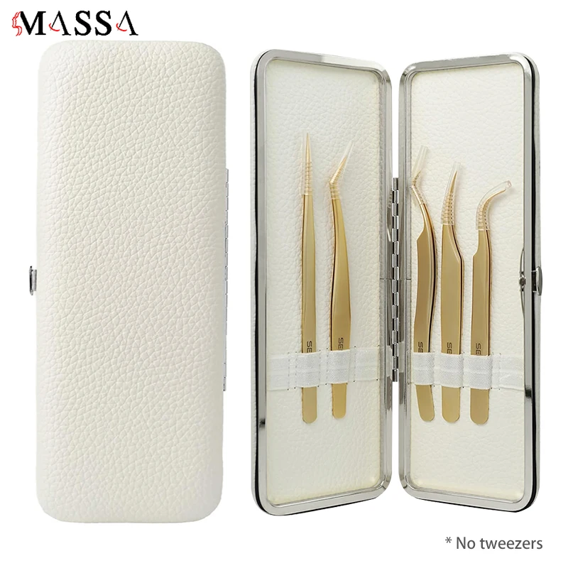 まつげエクステンションピンセット収納ボックス 8 スロット光沢のあるデザインオーガナイザーケースバッグピンセットラッシュブラシアプリケーター収納