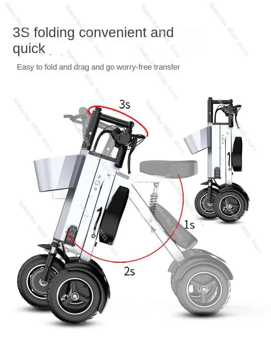 48V Light Folding Portable Double Electric Car