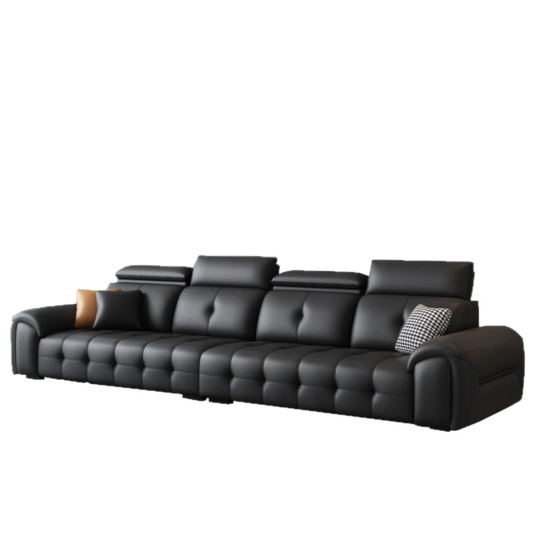 xj-Sofa Leather Sofa Lawrence Living Room Home Sofa Size Apartment Modern Three Or Four-person Sofa*