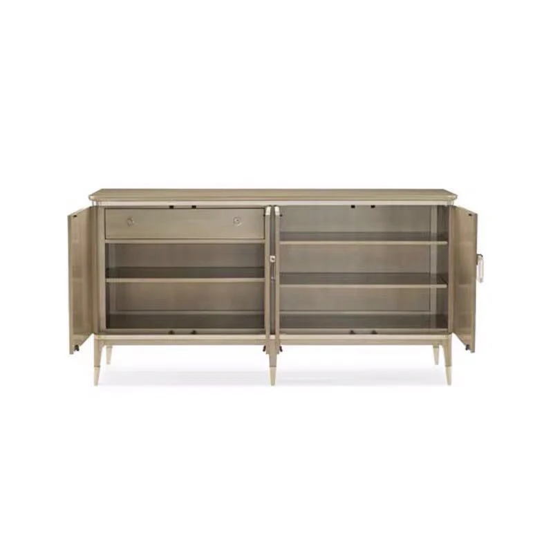 

Dining side cabinet, living room, American modern simple light luxury door cabinet, decorative storage cabinet, solid wood